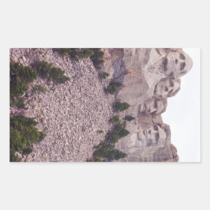 Vier des Mount Rushmore Rechteckiger Aufkleber
