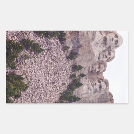 Vier des Mount Rushmore Rechteckiger Aufkleber (Vorderseite)