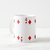 Vier Diamanten spielen Karten Kaffeetasse (Vorderseite Links)