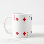 Vier Diamanten spielen Karten Kaffeetasse (Links)