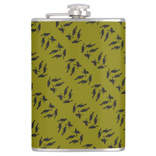 Vier, die Vögel als Ausschnitt-Stift aufrufen 3 Flachmann (Vorderseite)