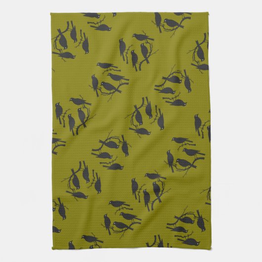 Vier, die Vögel ausschalten Stift 2 Geschirrtuch (Vertikal)