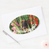 Vier Doggenaufkleber Ovaler Aufkleber (Umschlag)