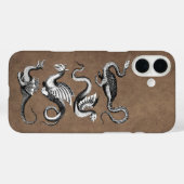 Vier Dragons Imitat Leather Case-Mate iPhone Hülle (Rückseite (Horizontal))