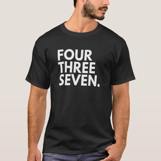 VIER DREI SIEBENER Bereichscode 437 Toronto ON Ont T-Shirt (Vorderseite)