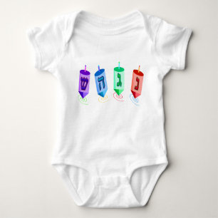 Vier Dreidels Säuglings-Strampler Baby Strampler