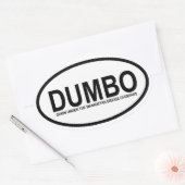 VIER "DUMBO" OVALER AUFKLEBER (Umschlag)