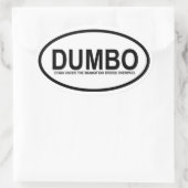 VIER "DUMBO" OVALER AUFKLEBER (Tasche)