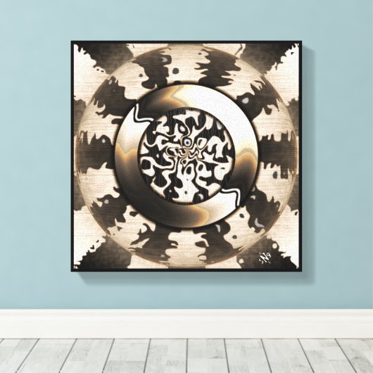 Vier Ebenen Leinwanddruck (Insitu (Holzboden))