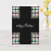 Vier Ecke Abstrakt Geburtstag Karte (Gelbe Blume)