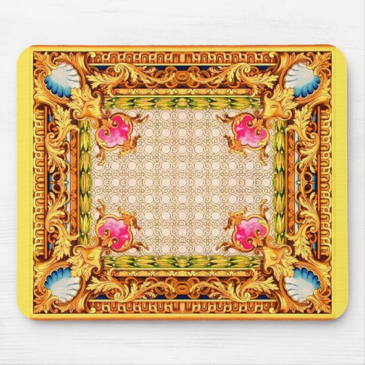 vier Ecken Barock Mousepad (Vorne)
