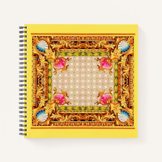 vier Ecken Barock Notizblock (Vorderseite)