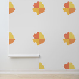 Vier Ecken orangefarbener Pfirsich Tapete