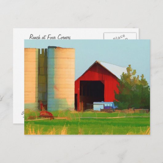 VIER ECKEN POSTKARTE (Vorne/Hinten)