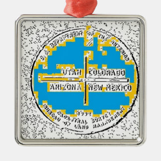 Vier Ecken vier Staaten Ornament Aus Metall