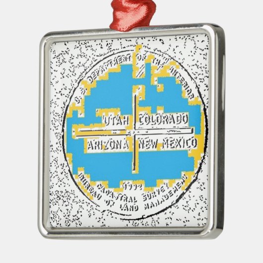 Vier Ecken vier Staaten Ornament Aus Metall (Links)
