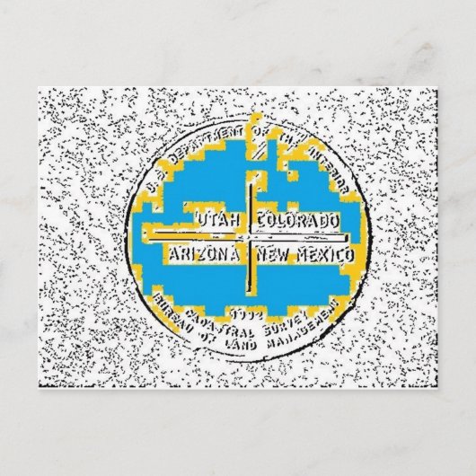 Vier Ecken Vier Staaten Postkarte (Vorderseite)