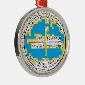 Vier Ecken vier Staaten Silbernes Ornament (Rechts)