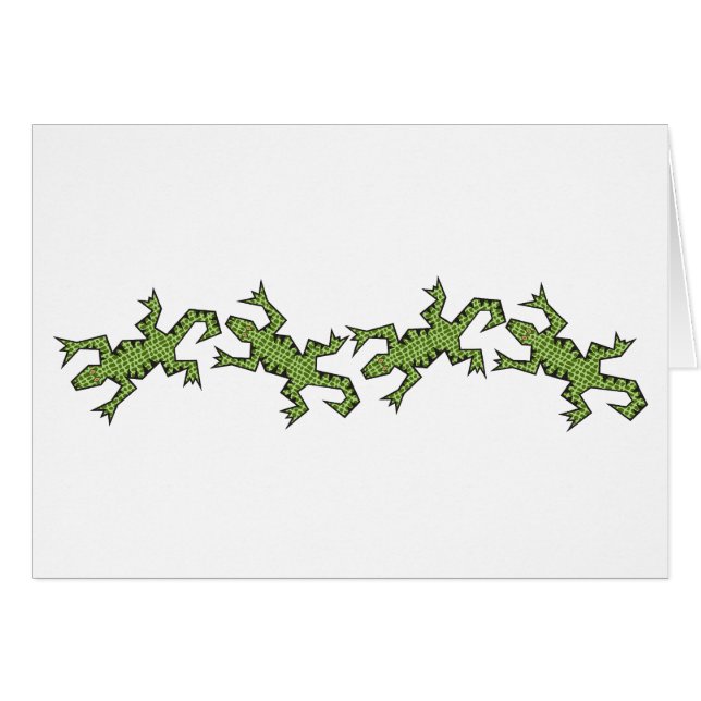 Vier Eidechsen-Karte (Vorderseite (Horizontal))