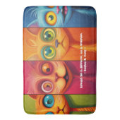 Vier einzigartige Katzen Badematte (Vorderseite Vertikal)