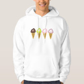 Vier Eiscremes Hoodie (Vorderseite)