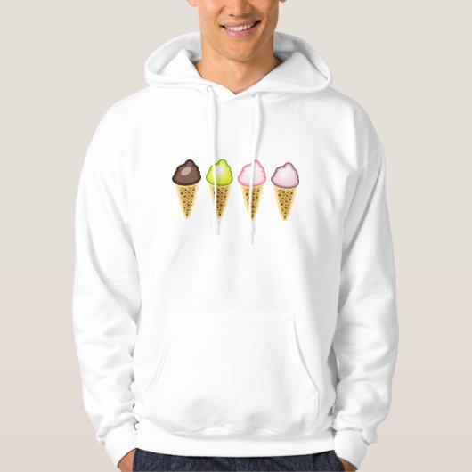 Vier Eiscremes Hoodie (Vorderseite)