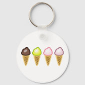 Vier Eiscremes Schlüsselanhänger (Vorderseite)