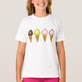 Vier Eiscremes T-Shirt (Vorderseite)
