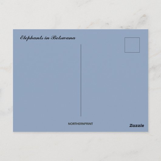 Vier Elefanten in Botswana Postkarte (Rückseite)