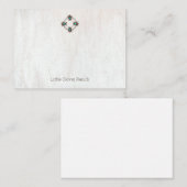 Vier elegante Bienen Rustic Wood Business Card Mitteilungskarte (Vorne/Hinten)