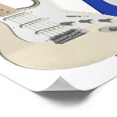 Vier, elektrische Gitarren Poster (Ecke)