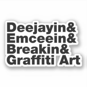 Vier Elemente des angesagten Hopfens Aufkleber