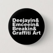 Vier Elemente des angesagten Hopfens Button (Vorderseite)