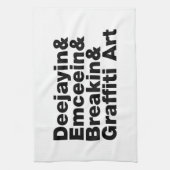 Vier Elemente des angesagten Hopfens Geschirrtuch (Vertikal)