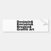 Vier Elemente des Hip Hop Autoaufkleber (Vorne)