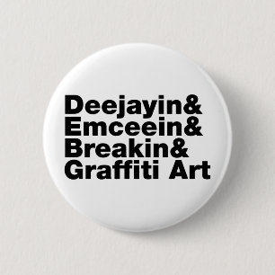 Vier Elemente des Hip Hop Button