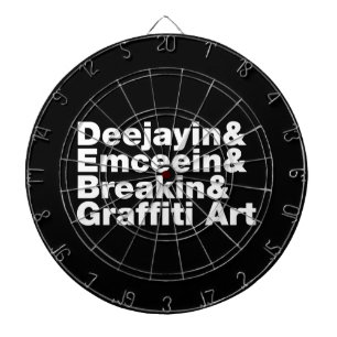 Vier Elemente des Hip Hop Dartscheibe