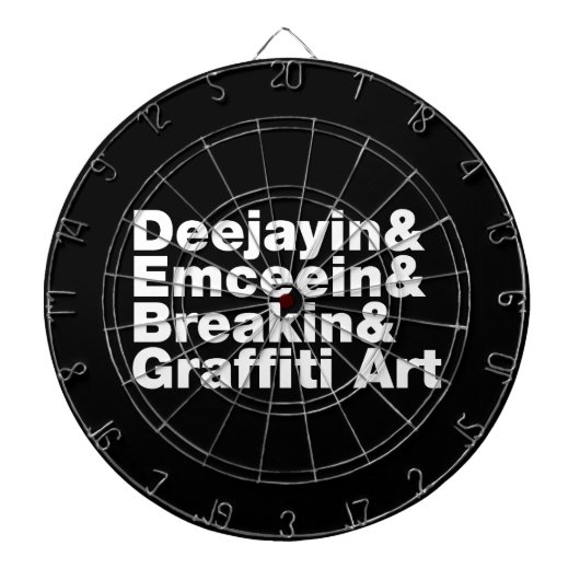 Vier Elemente des Hip Hop Dartscheibe (vorne)
