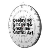 Vier Elemente des Hip Hop Dartscheibe (Vorderseite rechts)