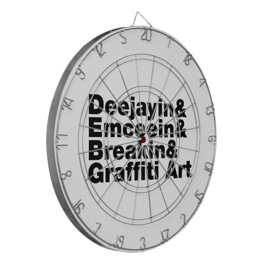Vier Elemente des Hip Hop Dartscheibe (Vorderseite Links)