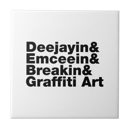 Vier Elemente des Hip Hop Fliese (Vorderseite)