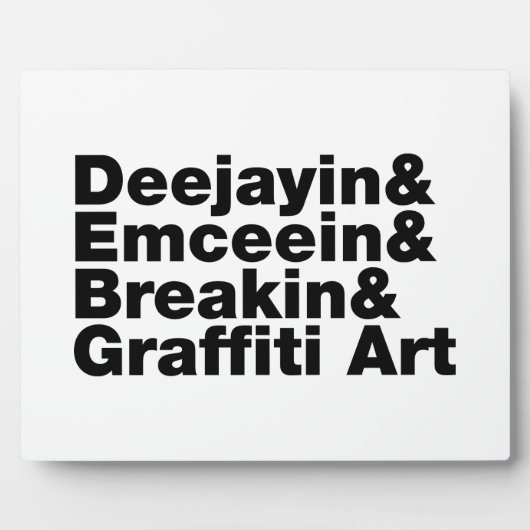 Vier Elemente des Hip Hop Fotoplatte (Vorderseite)