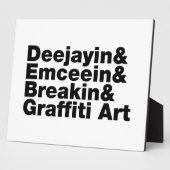 Vier Elemente des Hip Hop Fotoplatte (Seite)