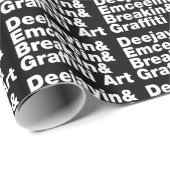 Vier Elemente des Hip Hop Geschenkpapier (Rolleneckpunkt)