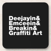 Vier Elemente des Hip Hop Getränkeuntersetzer (Vorderseite)