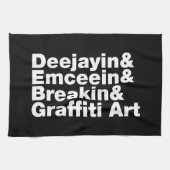 Vier Elemente des Hip Hop Handtuch (Horizontal)