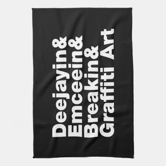 Vier Elemente des Hip Hop Handtuch (Vertikal)