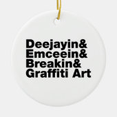 Vier Elemente des Hip Hop Keramik Ornament (Vorne)