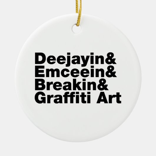 Vier Elemente des Hip Hop Keramik Ornament (Vorne)