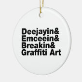 Vier Elemente des Hip Hop Keramik Ornament (Links)